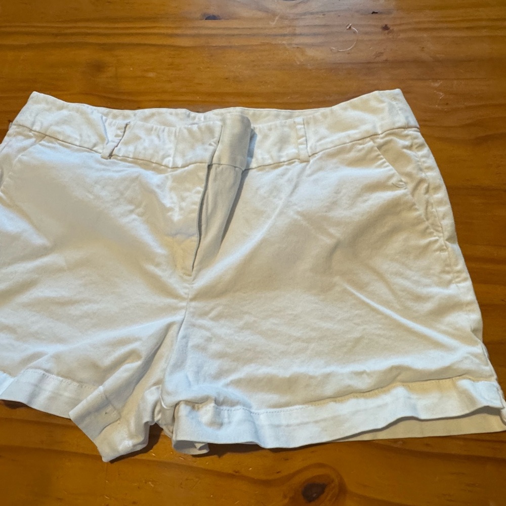 LOFT Women 14 White‎ Shorts Classic Style minimalist preppy